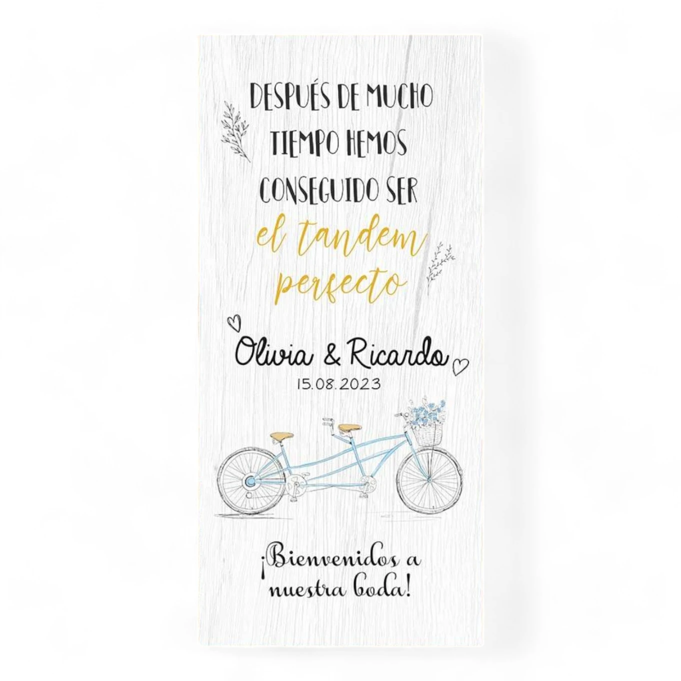 Cartel boda Tandem