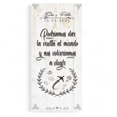 Cartel boda Vuelta al Mundo