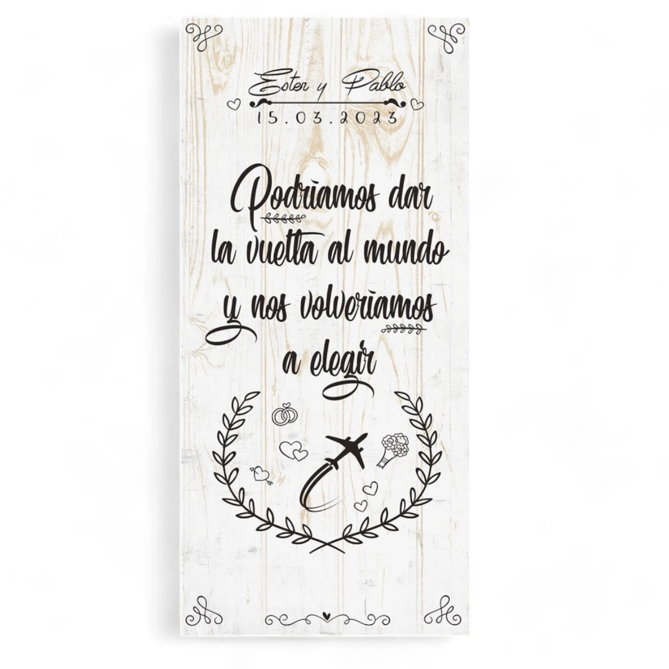 Cartel boda Vuelta al Mundo