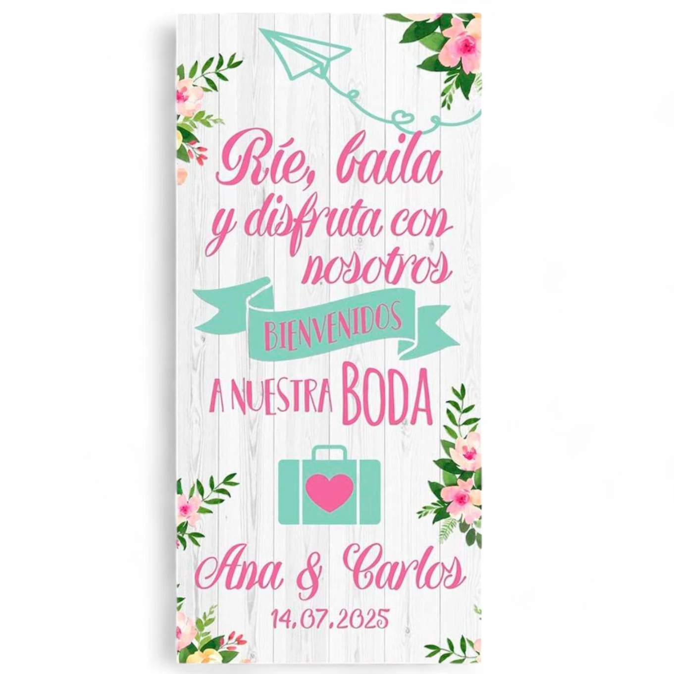 Cartel boda White Flower