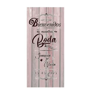 Cartel boda WoodPink