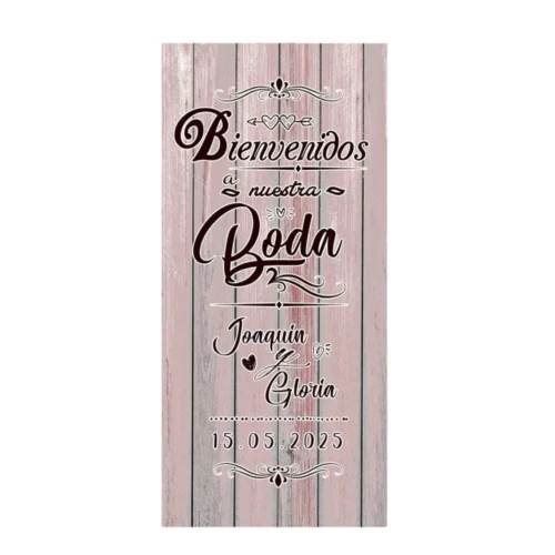 Cartel boda WoodPink