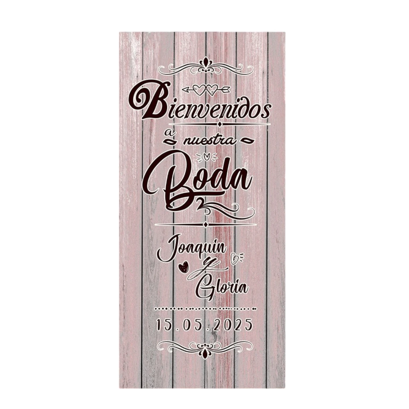 Cartel boda WoodPink