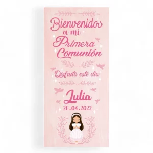 Cartel Comunión Pink