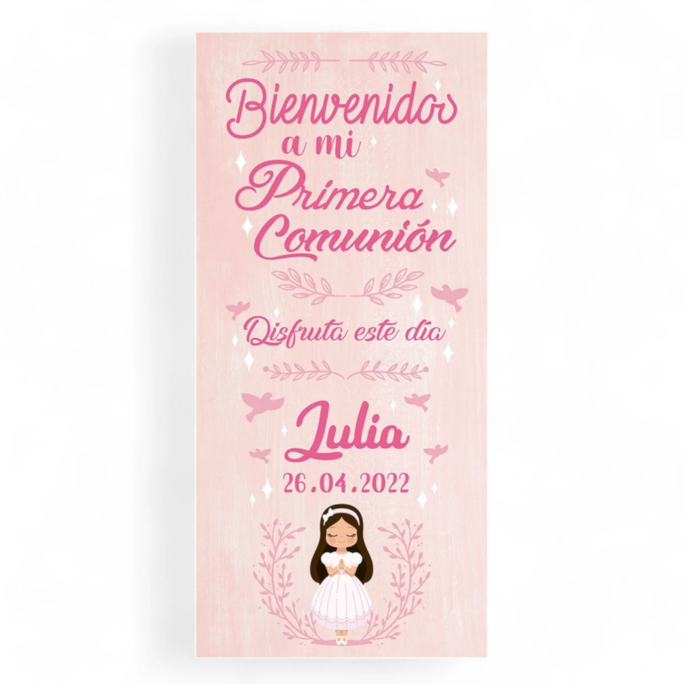 Cartel Comunión Pink
