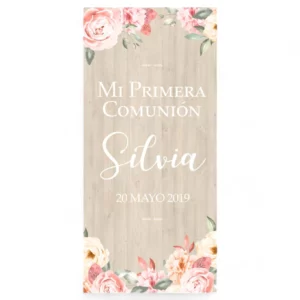 Cartel Comunión Flower