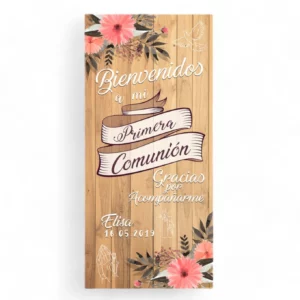 Cartel Comunión Welcome Chica