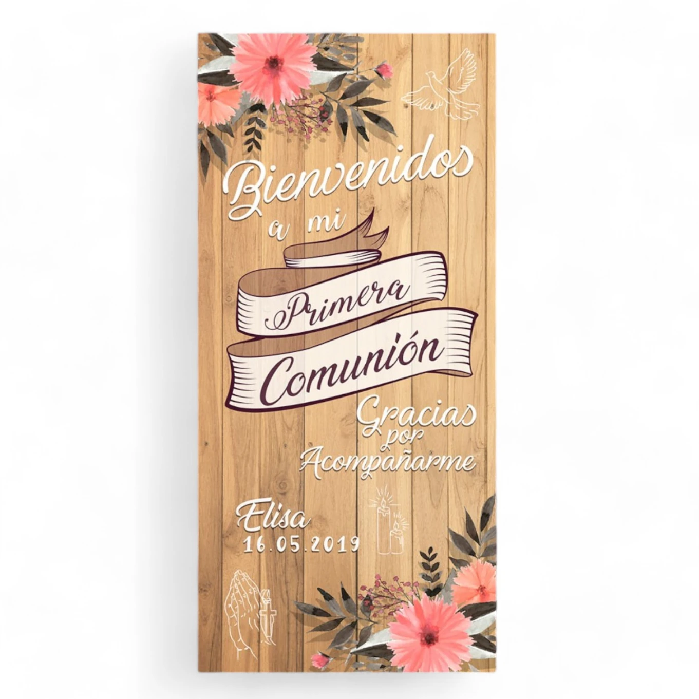 Cartel Comunión Welcome Chica