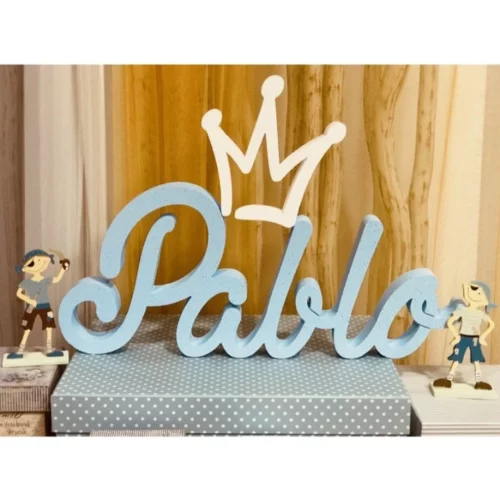 Nombre Azul Con Corona