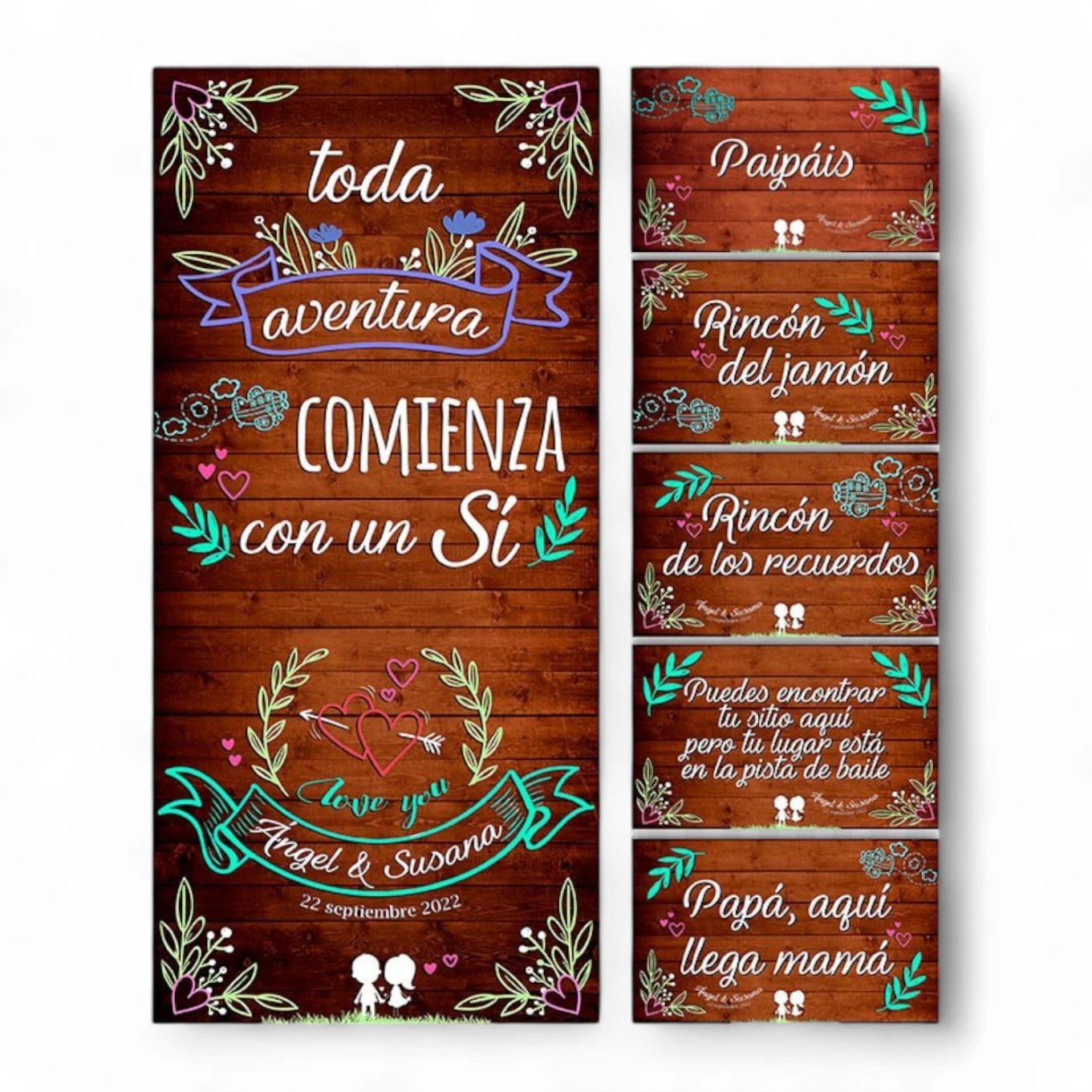 Pack Carteles boda Aventura II