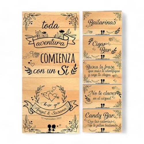 Pack Carteles boda Aventura
