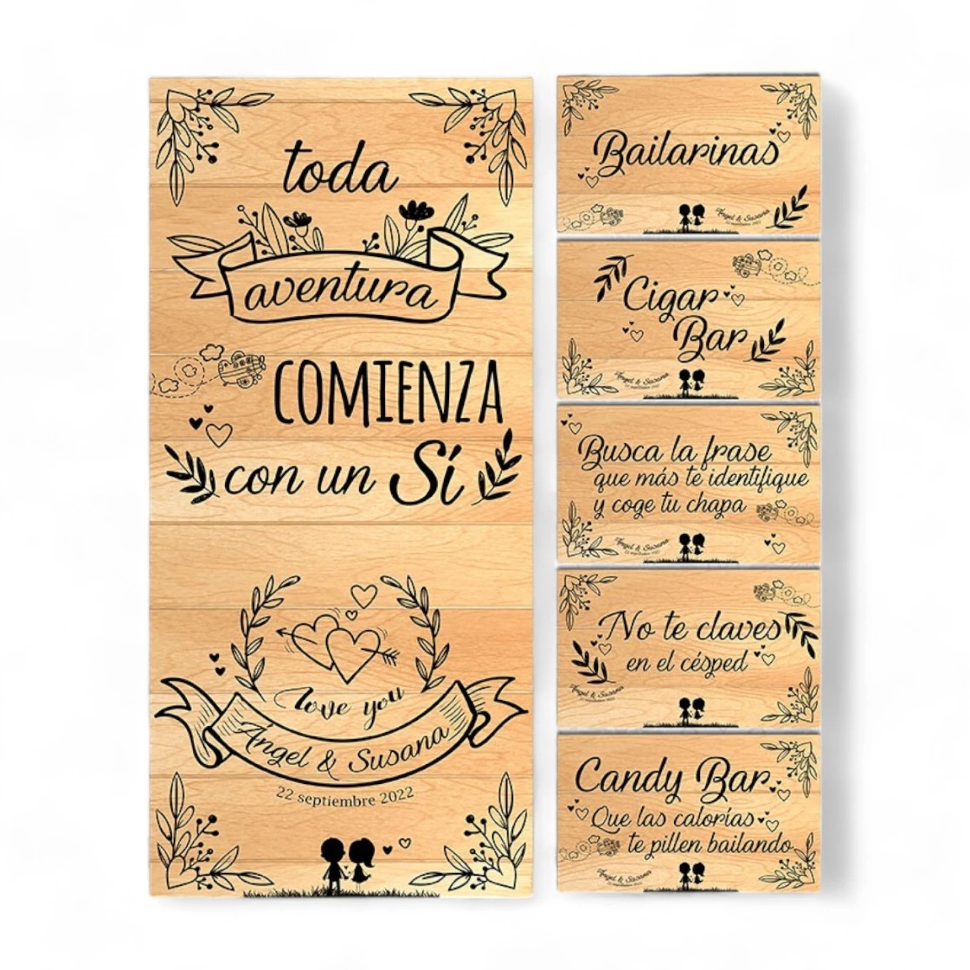 Pack Carteles boda Aventura