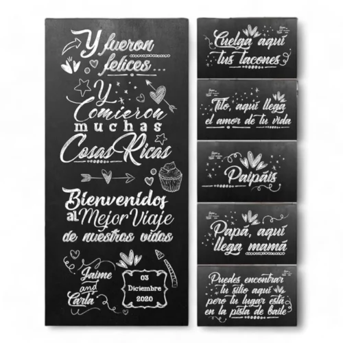 Pack Carteles boda Cosas Ricas