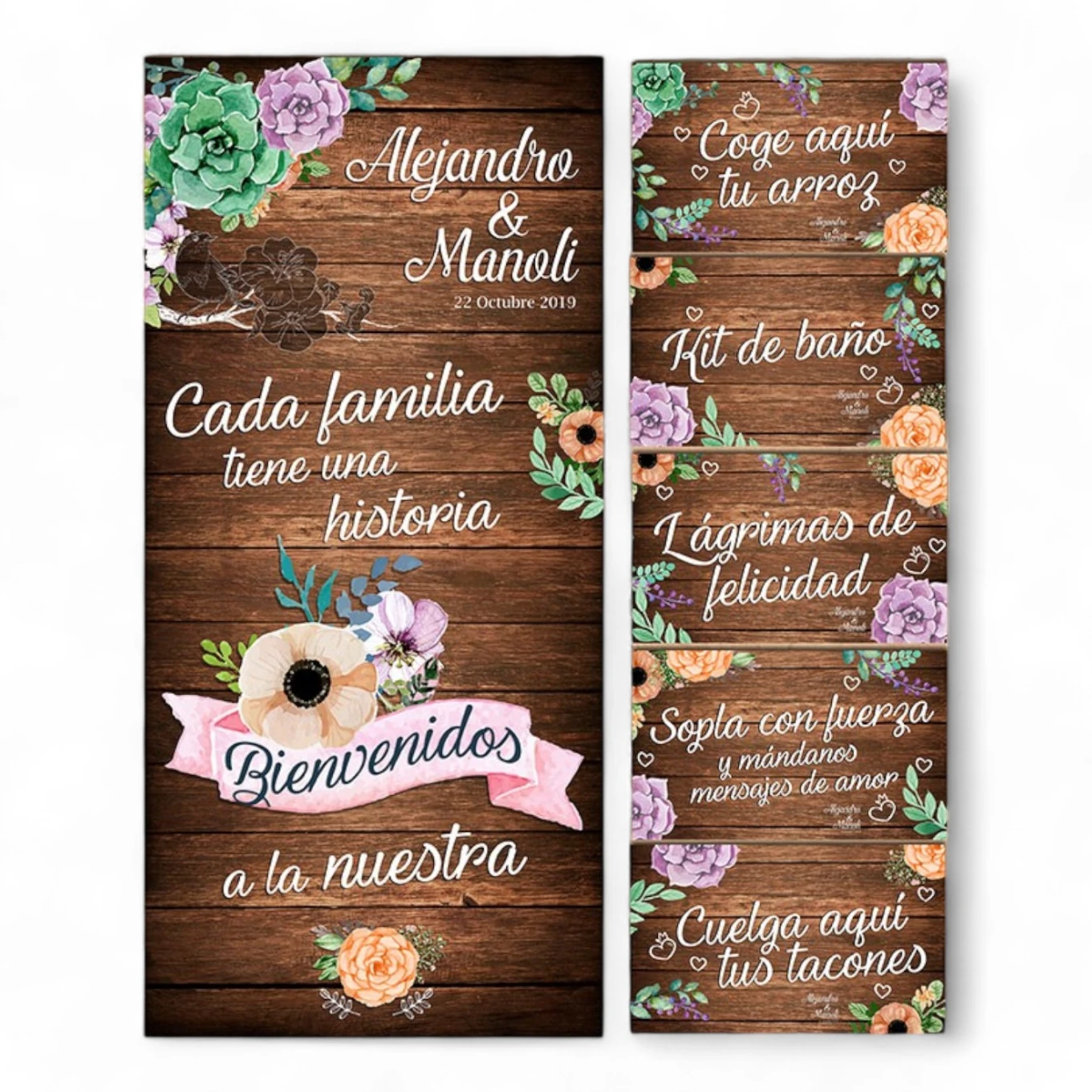 Pack Carteles boda Historia