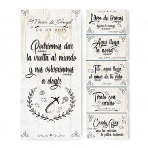 Pack Carteles boda Vuelta al Mundo