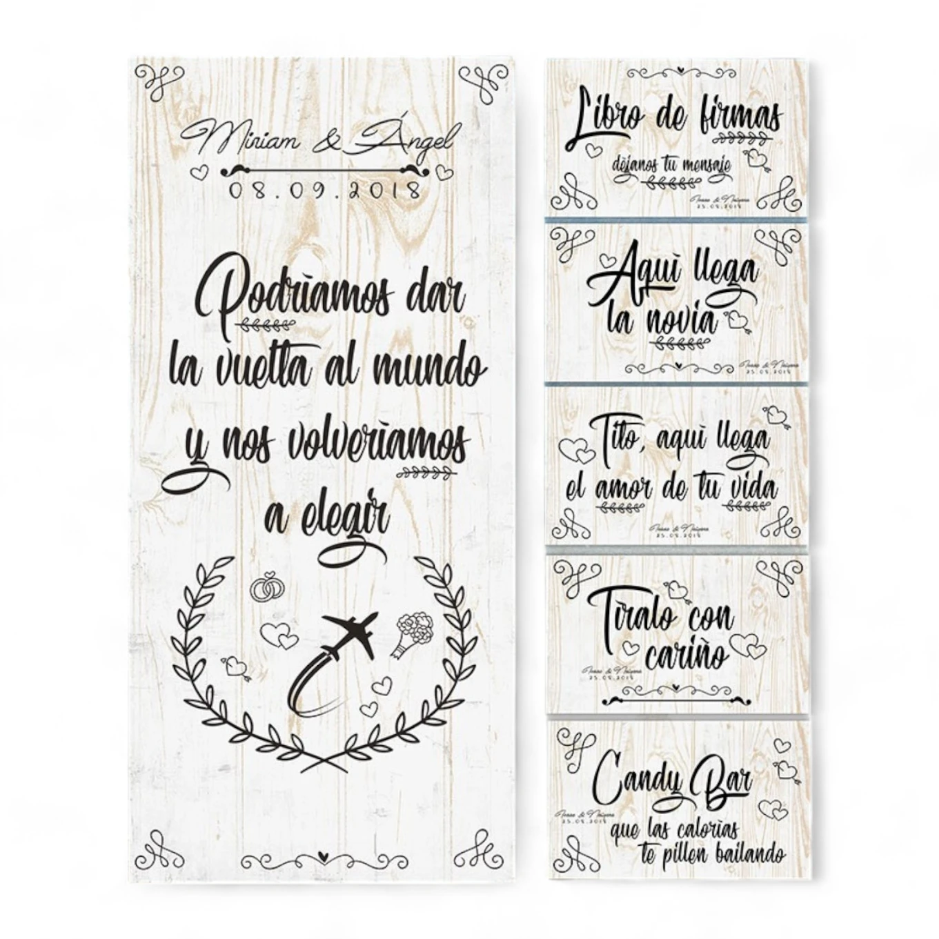 Pack Carteles boda Vuelta al Mundo