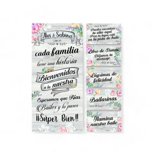 Pack Carteles boda Wedding Love