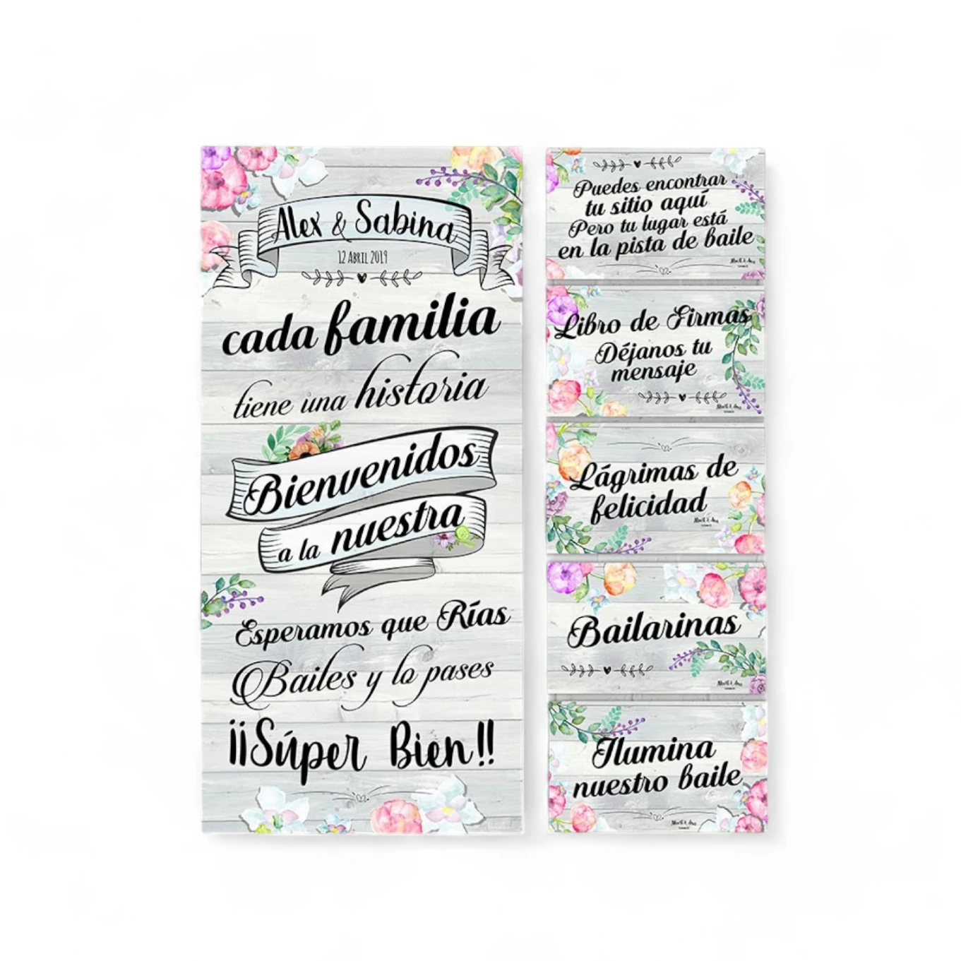 Pack Carteles boda Wedding Love
