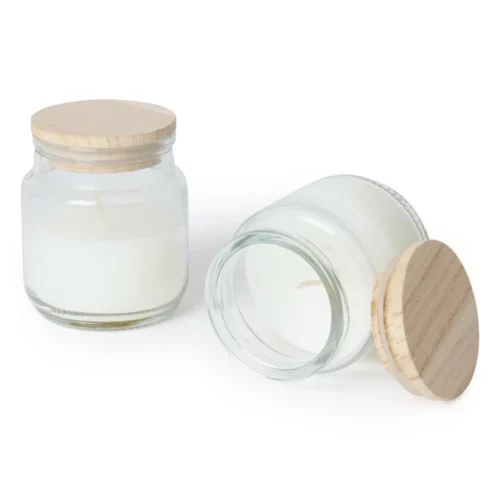 Vela Blanca Con Madera