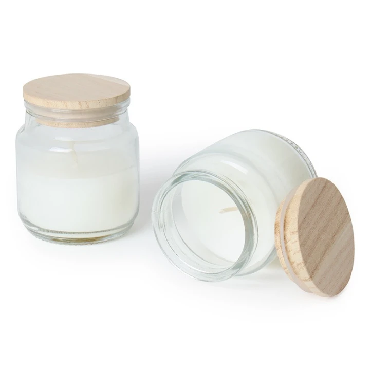 Vela Blanca Con Madera