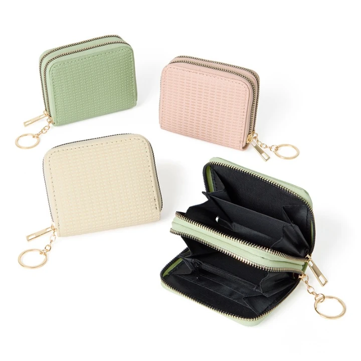 Monedero Con 2 Cremalleras