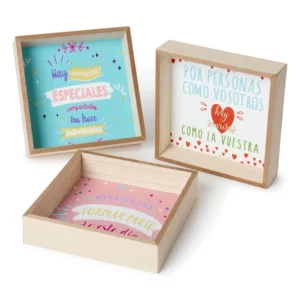 Vaciabolsillos Madera Pastel Frases