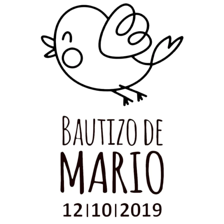 Sello Bautizo Bird