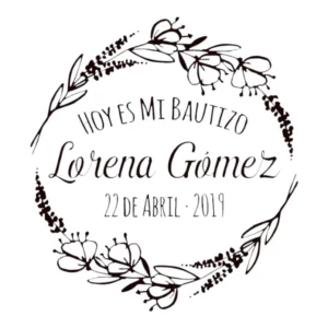 Sello Bautizo Flores