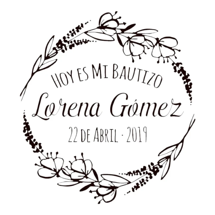 Sello Bautizo Flores