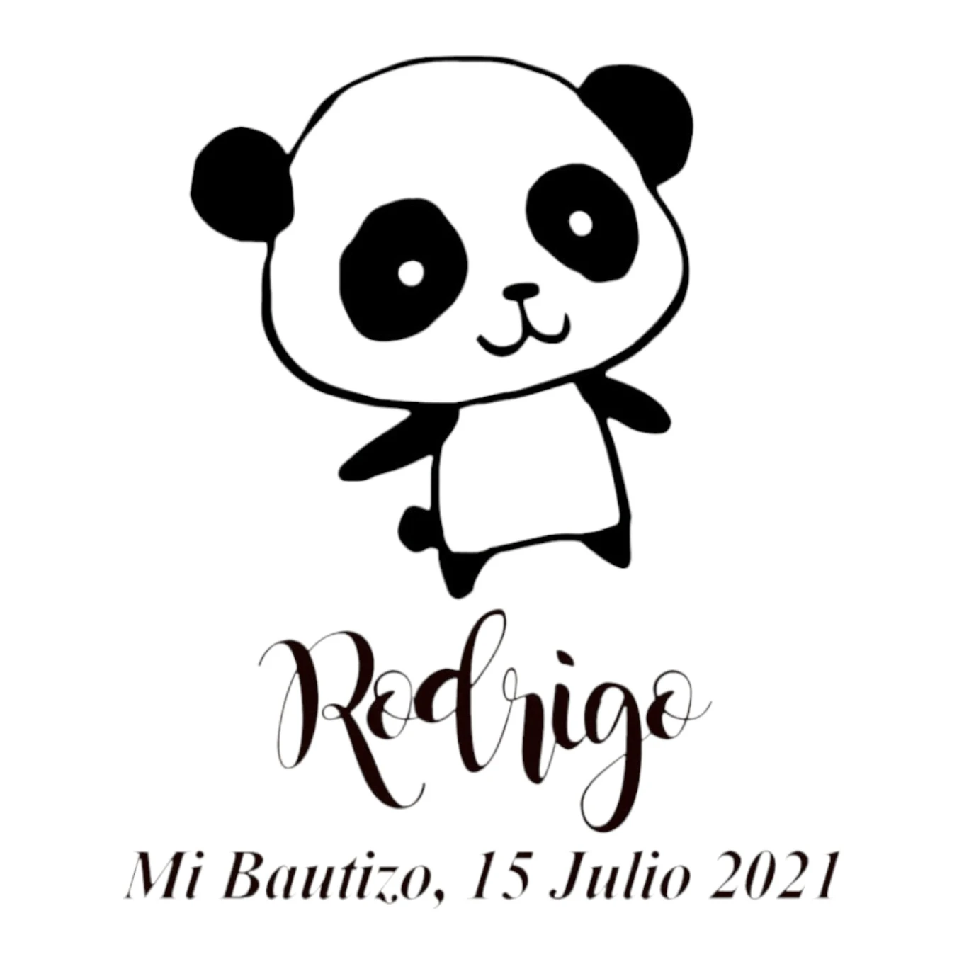 Sello Bautizo Panda