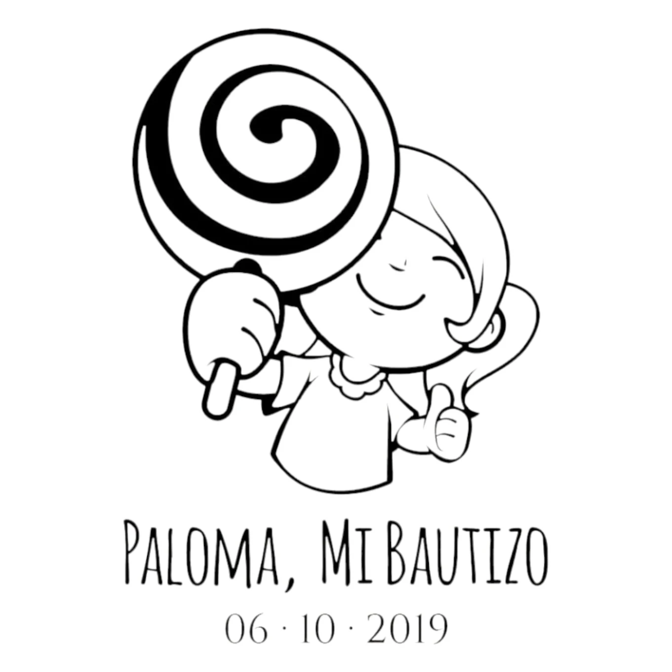 Sello Bautizo Piruleta