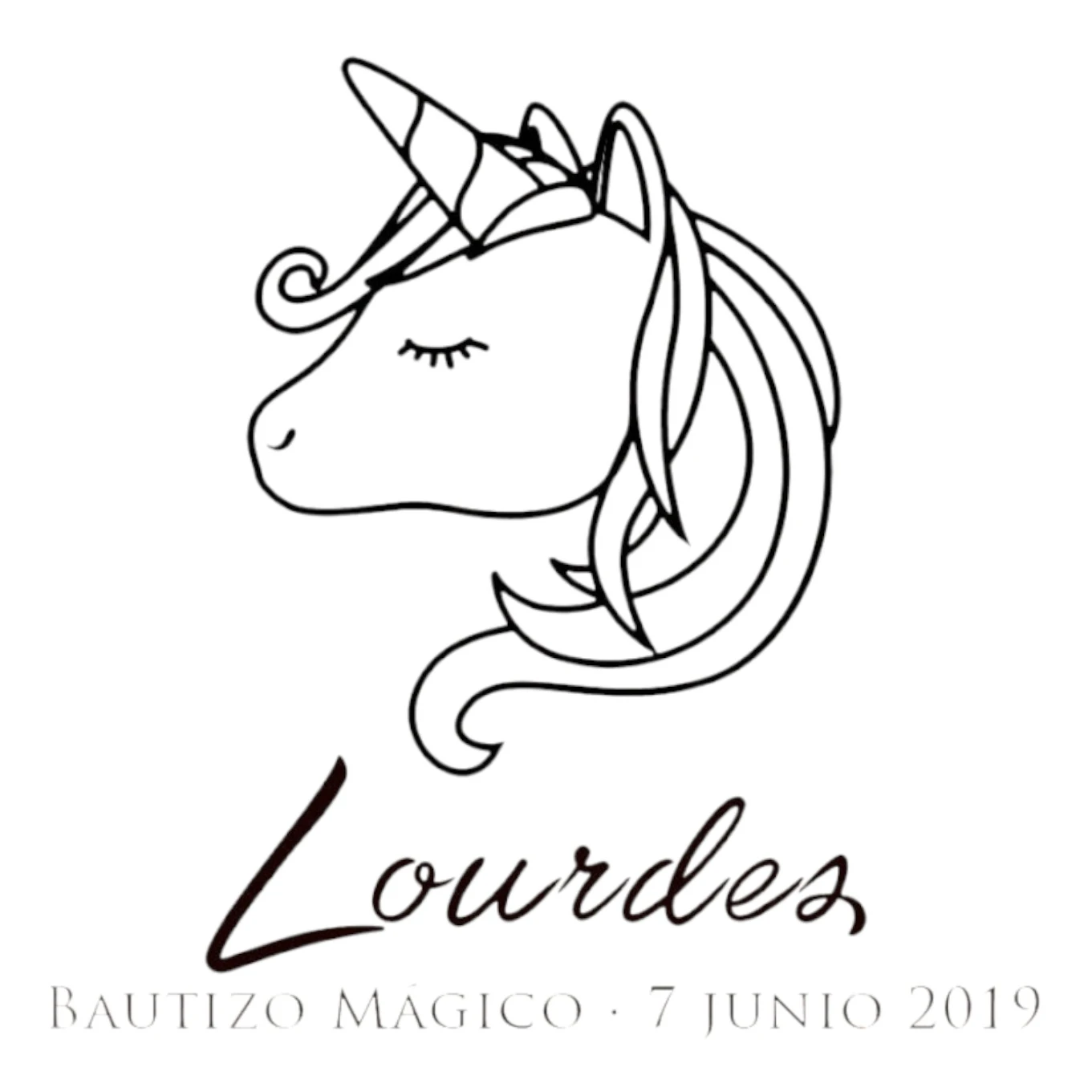 Sello Bautizo Unicorn