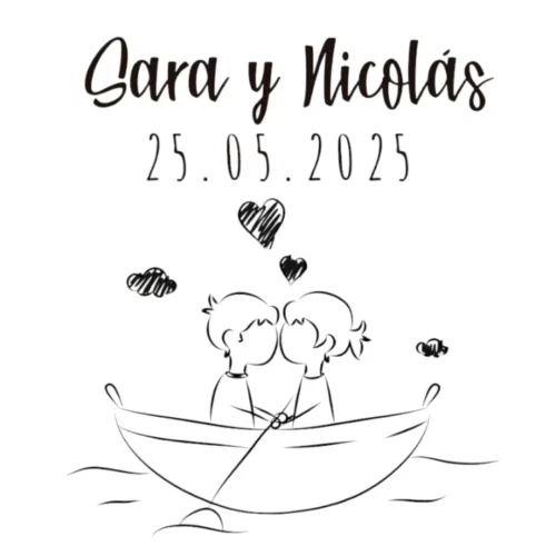 Sello Boda Barquito