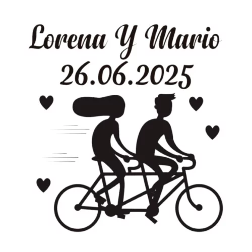 Sello Boda Bicicleta