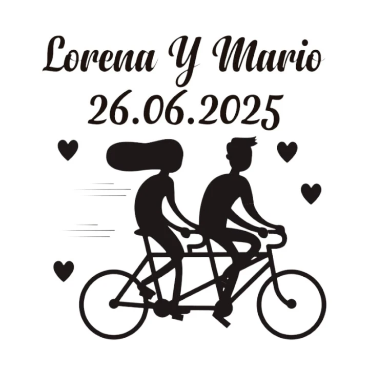 Sello Boda Bicicleta