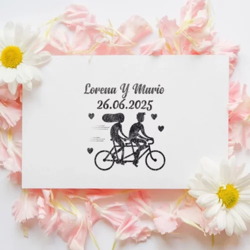 Sello Boda Bicicleta