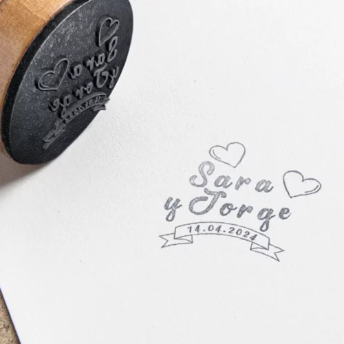 Sello Boda Corazones