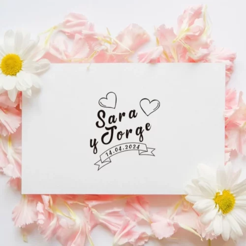 Sello Boda Corazones