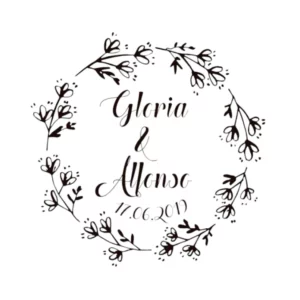 Sello Boda Florecillas