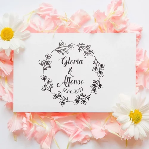 Sello Boda Florecillas