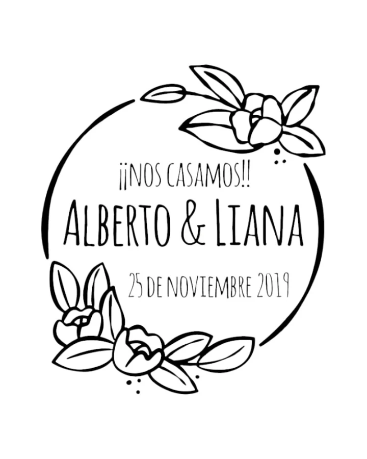 Sello Boda Flores