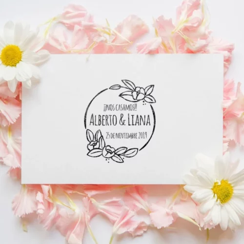 Sello Boda Flores