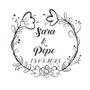 Sello Boda Flores II