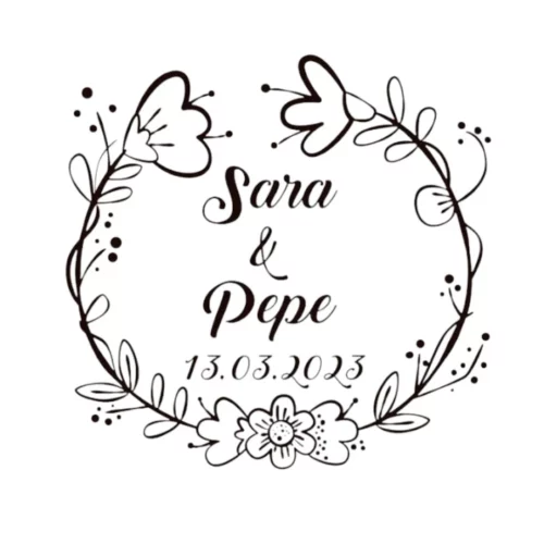Sello Boda Flores II