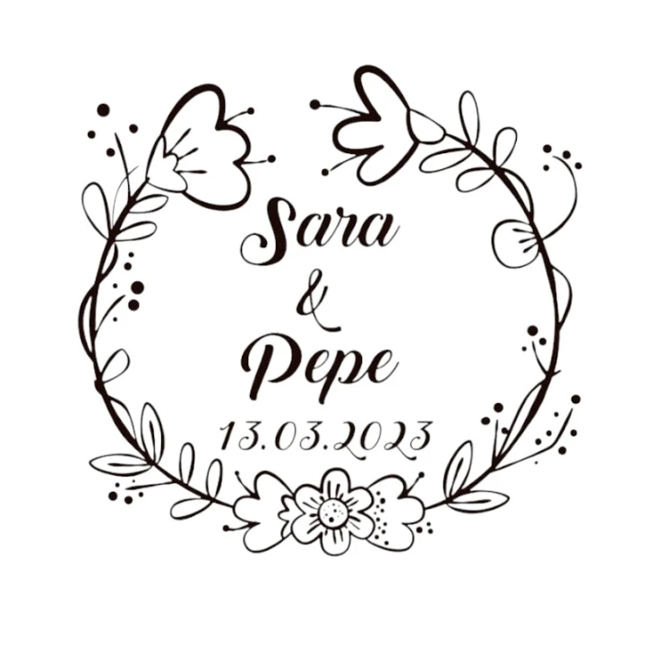 Sello Boda Flores II