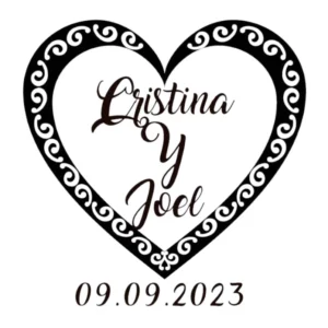 Sello Boda Heart