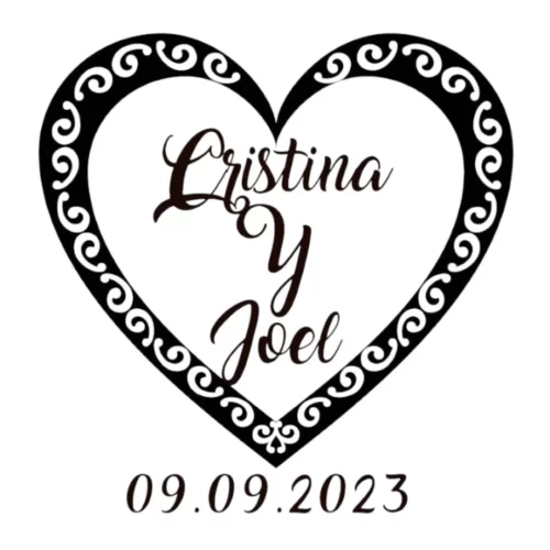 Sello Boda Heart