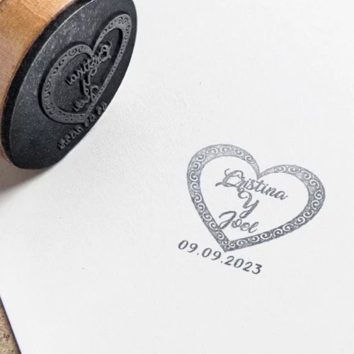Sello Boda Heart