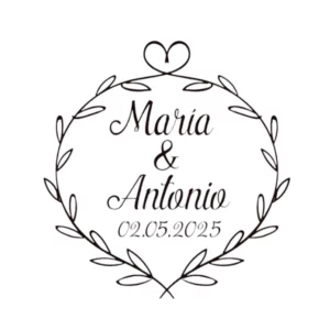 Sello Boda HeartLeaft