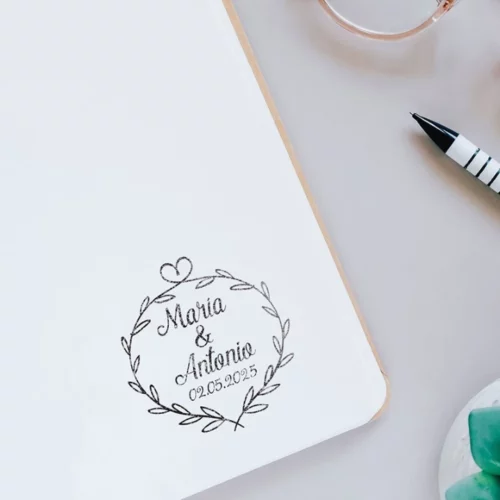 Sello Boda HeartLeaft
